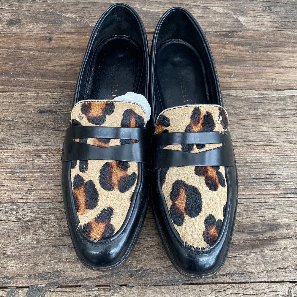 Chic Leather and Leopard Loafers